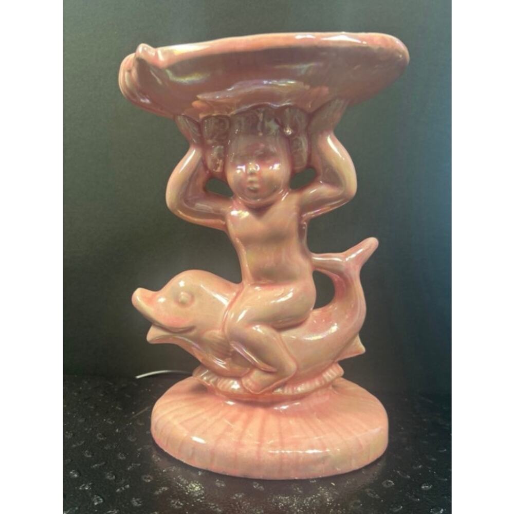 1960 Cherub Riding a Dolphin Soap/Jewelry Dish